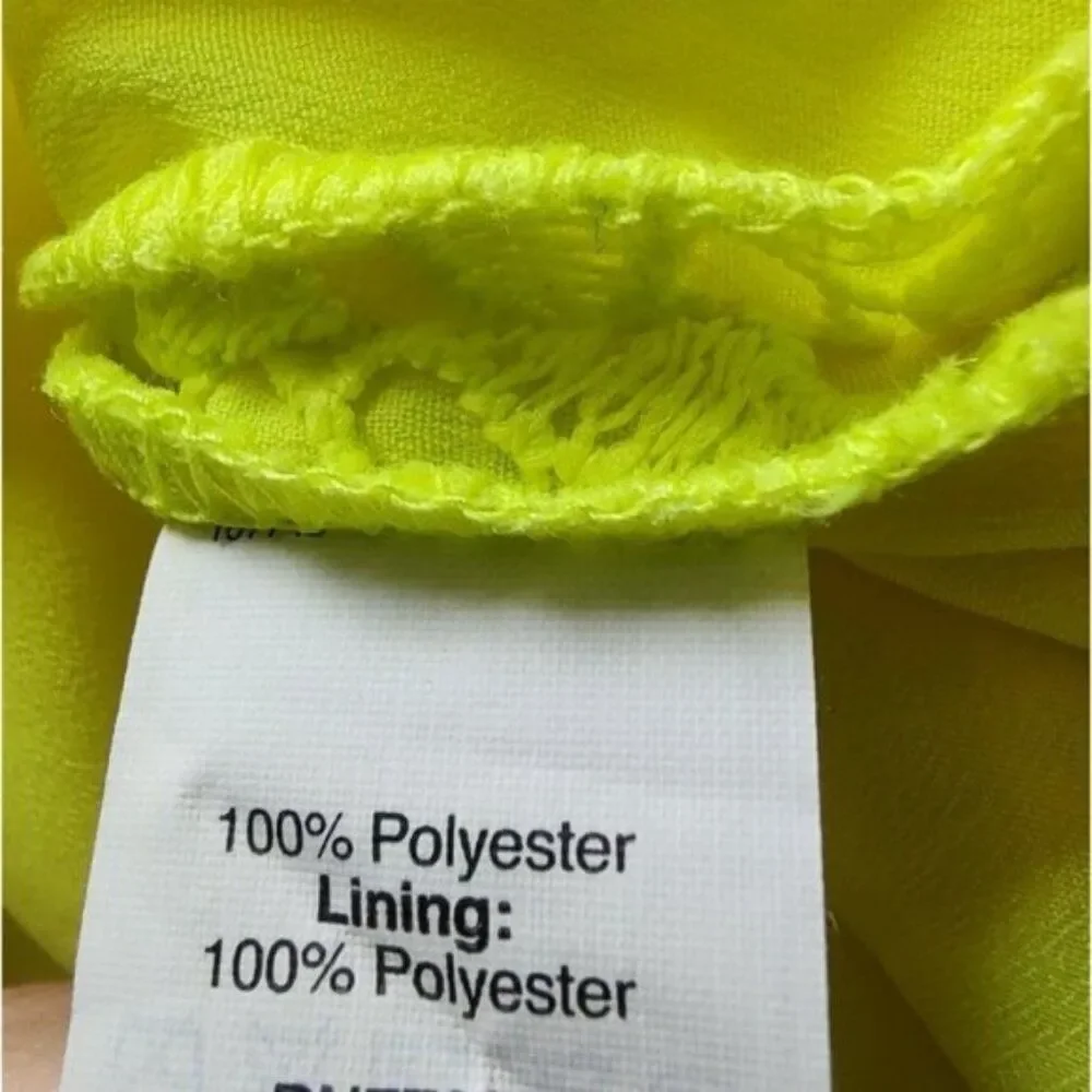 J Crew Collection lace dress bright yellow green size 0 - Picture 7 of 10